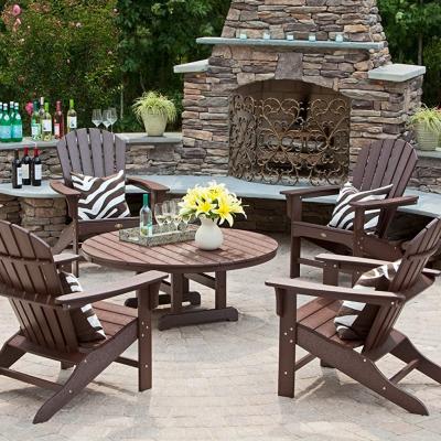 China Eco-friendly Patio Garden Furniture Backyard and Lawn Weather Yard Deck Chair Adirondack Wood Chair for sale