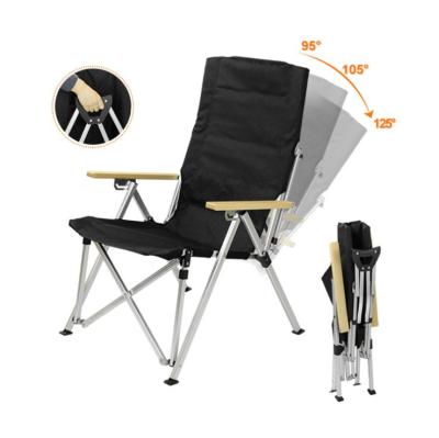 China Modern Portable Aluminum Beach Chair Camping Chair Adjustable Foldable Backrest for sale