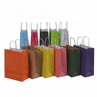 China Biodegradable Eco Friendly Gift Bag Lunchbag Papieren Kraft Paper Bags TAS Printing Print Take Out Food Packaging Shopping Bag for sale