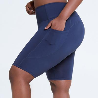 China 2021 Breathable Plus Size Women Shorts High Waist Yoga Pants Summer Butt Lifting Up Fitness Running Quick Dry Sports Pants Wholesale for sale