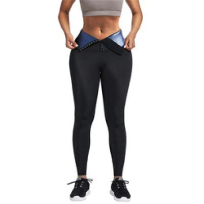 China Breathable Plus Size 5XL Women Slimming Waist Trainer Leggings For Thermo Sweat Shaper Sauna Compression Waist Yoga Pants Top for sale