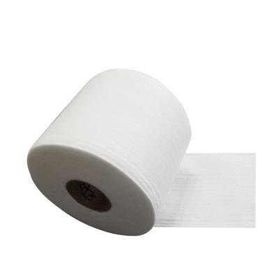 China Spunlace Polyester Sustainable Material Wet Wipes Plain Nonwoven Fabric Rolls for sale