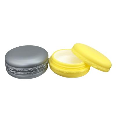 China Beautiful Face Cosmetic Biodegradable Cosmetic Cream Lotion Plastic Macaron Jar With Lid for sale