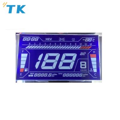 China Custom 7 Segment LCD Display Motorcycle Tachometer LCD Panel With Backlight Customized for sale