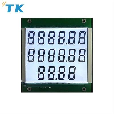 China Custom 7 segment HTN STN tyep digit LCD display screen with color backlight for electrical appliances customized for sale