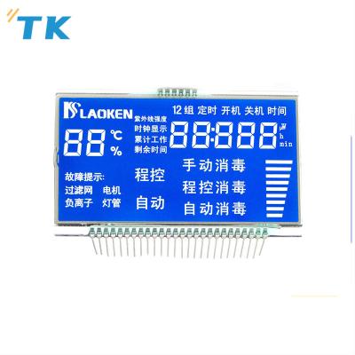 China Custom 7 segment STN tyep digit LCD display screen with blue backlight for electrical appliances customized for sale