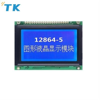 China 12864 Character LCD Display COB Modules Monochrome Screen With Blue Yellowish Green Gray Background 78.0*70.0mm for sale