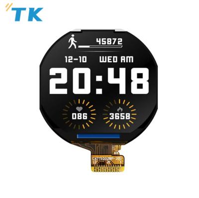 China 1.22 inch high resolution round shape color smartwatch lcd display module with 1.22inch touch for sale