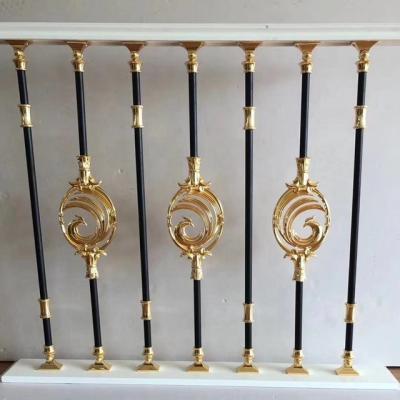 China Modern Luxury Decorative 3D Stair Railings Metal Railing Post Balustrade OEM/ODM for sale