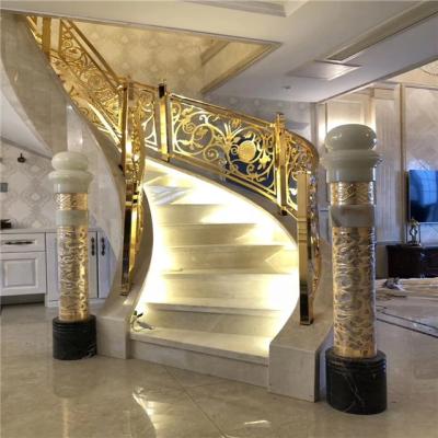 China Hot Selling New Arrivals Modern Aluminum Casting Handrails Handrails Railings For Hotel / Villa / House for sale