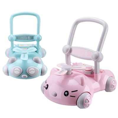 China Wholesale Indoor and Outdoor Baby Learning Walker with Music Toddler Swing Car with Four Silence Wheels Wave Car for Kids for sale