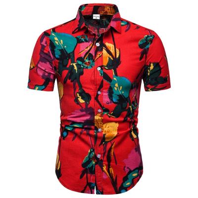 China Anti-pilling In Casual Mens Cotton Canvas Men's Shirt Breathable Beach Shirts For Men's Canvas for sale