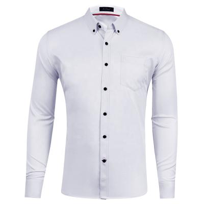 China Anti-pilling new products office use men's white work shirts for men's long sleeve male shirt for sale