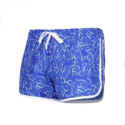 China Women's Originals Boardshorts Breathable White Octopus Print Elastic Waist Girls Beach Shorts for sale