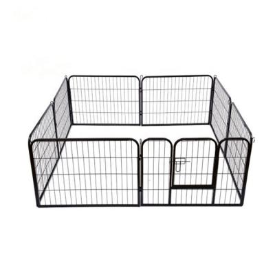 China Sustainable 4 Sizes Galvanized Heavy Duty Iron 8 Panel Pet Playpen 170107003 XL 80*100CM for sale