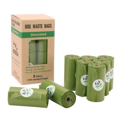 China Sustainable Compostable Doggie Poop Waste Poo Bags Custom Printed Biodegradable OK EN13432 COMPOST Certificated for sale