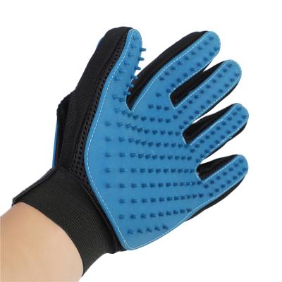 China 180 thorn pet grooming glove double sided viable pet deshedding glove 170134004 for sale