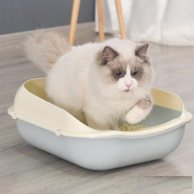 China Viable Wholesale Fat Cat Large Open Cat Litter Box Crate Toilet for sale