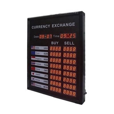 China Exchange Rate Board Display Currency Bank Exchange Rate Led Moving Sign Board Display for sale