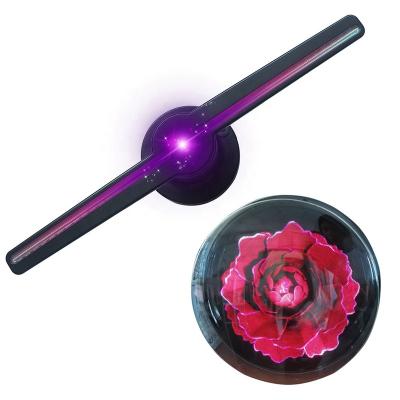 China 3D Holographic Display Programmable Led Rotating Display Hologram Fan With Cover 433*113*130mm for sale