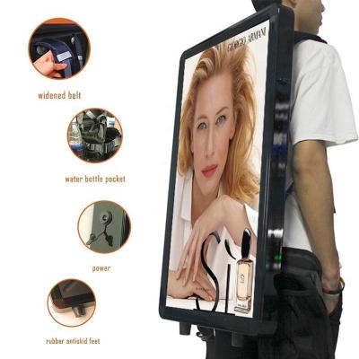 China China Popular Portable Video Display LCD Backpack Walking Light Box for sale