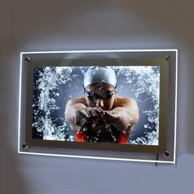 China Programmable with Ultra Thin A4 LED Display Screen Crystal Light Box 290*377mm for sale