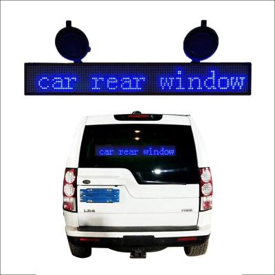 China Remote Control Led Screen Car Advertising Car Sign Scrolling Message Car Led Display For Car Rear Window for sale