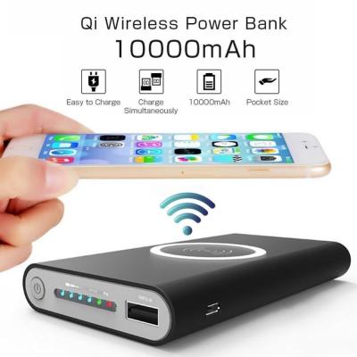 China New Design Qi Power Bank Wireless Mobile Charger Power Bank Portable Power Banks For iPhone 8 8P X for sale