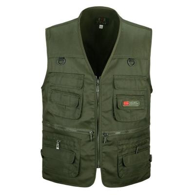 Chine Veste d'utilité de travail de l'armée verte personnalisée 8 poches plus taille Vestes pour hommes 100% coton à vendre