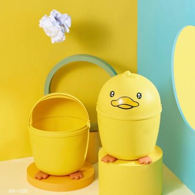 China Durable PP Using Household Popular Cartoon Low Price Product Desktop Trash Can for sale