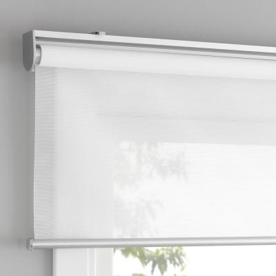 China Keewo High Quality Waterproof Sunscreen Fabric Gray Fire Retardant Manual Window Shade Roller Blinds For Windows for sale