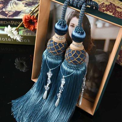 China Luxury Style Velvet Rope Gold Blue Red Decorative Rope for Curtain for Curtains and Sheer High Quality for sale