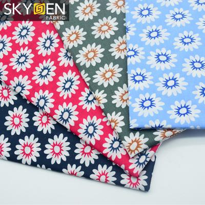 China Sygen Wholesale 60x60 Antistatic Soft 100 Cotton Printing Floral Printed Fabrics For Shirting Canvas for sale