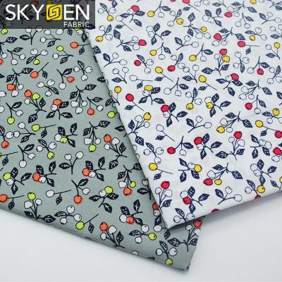 China 100 copies high quality organic cotton anti static printing linen fabric for shirts for sale