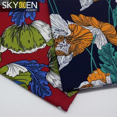 China Wholesale 100 cotton anti static printing floral printed fabrics for shirting canvas for sale