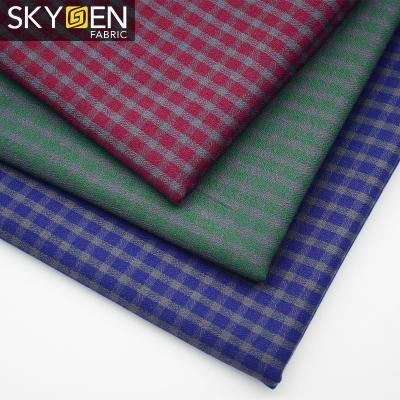 China Wholesale Good Antistatic Skygen Design Yarn Dyed 100% Cotton Mercerized Gingham Check Fabric For Shirt for sale