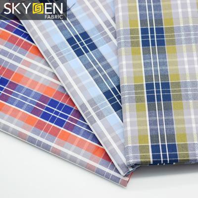 China Wholesale Fashionable Yarn Dyed Dobby Check 100 Cotton Shirting Fabric Anti-Static for sale