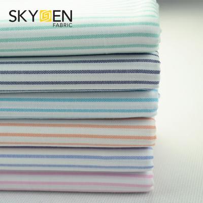 China Guangzhou Postman Striped Shirt Anti-static Dress Shirt Woven Linen Fabric Combed Cotton for sale