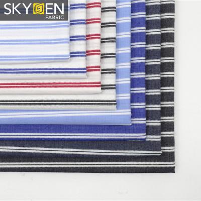 China Canton Skygen 100% cotton yarn dye fabric woven fabric anti-static 100% cotton fabric for shirts for sale