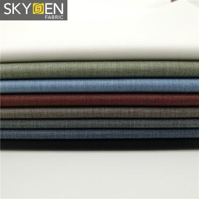 China New Design Skygen Garment Wholesale Soft High Quality Soft Cheap Shirt Material Polyester Viscous Fabric for sale