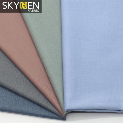 China Skygen 32% Viscose 65% Pure Polyester 3% Spandex 145 Gsm Anti Wrinkle Porcelain Viscous Fabric for sale