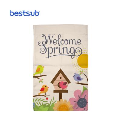 China Bestsub CLASSIC 30*45cm Wholesale Custom Sublimation Masks Poles Sublimation Custom Garden Flag for sale