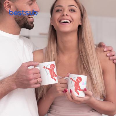 China BestSub Cupid's Valentine's Day Wholesale Cupid's Arrow Sublimation Faux Stone Transfer Foil Vinyl For Mugs for sale