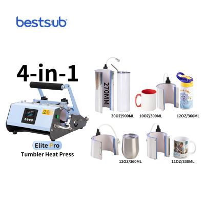 China BestSub Express Wholesale Home Craft Use Sublimation Mug Press Printing 4 in 1 Pro Tumbler Heat Press Wine Mug Machine for sale