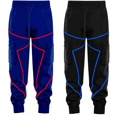 China Anti-wrinkle new design muscle lanes personality hip-hop thoughtful recreational rope pencil pants small for sale