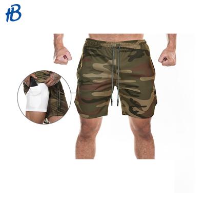 China Anti-Wrinkle High Waisted Compression Sports Running Shorts For Men Shorts With Pockets for sale