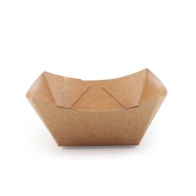 China Customized Recyclable Take Away Form Recycled Paper Food Tray For Chips Packaging Box for sale