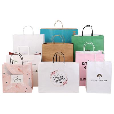 China Recyclable Wholesale Custom Kraft Paper Bag Handbag Gift Bag For Shopping, Package, for sale