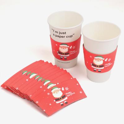 China Recyclable Biodegradable Coffee Paper Cup With Custom Logo And Lids Paper Cup Sleeves for sale