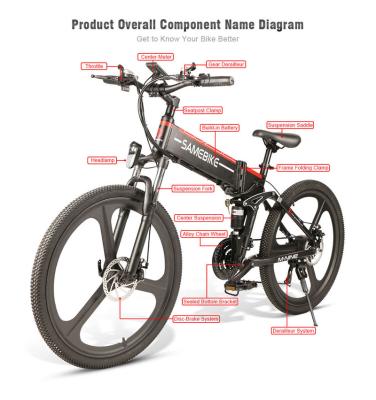 China EU Warehouse Samebike LO26 Good Quality Folding Bike Multifunctional Adult Electric Mountain Bike for sale